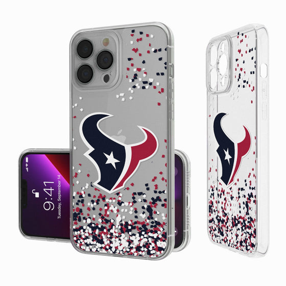 Houston Texans Confetti Clear Case - 757 Sports Collectibles