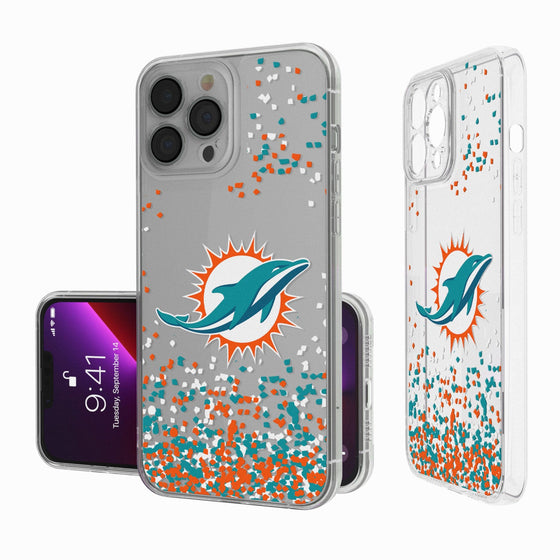 Miami Dolphins Confetti Clear Case - 757 Sports Collectibles