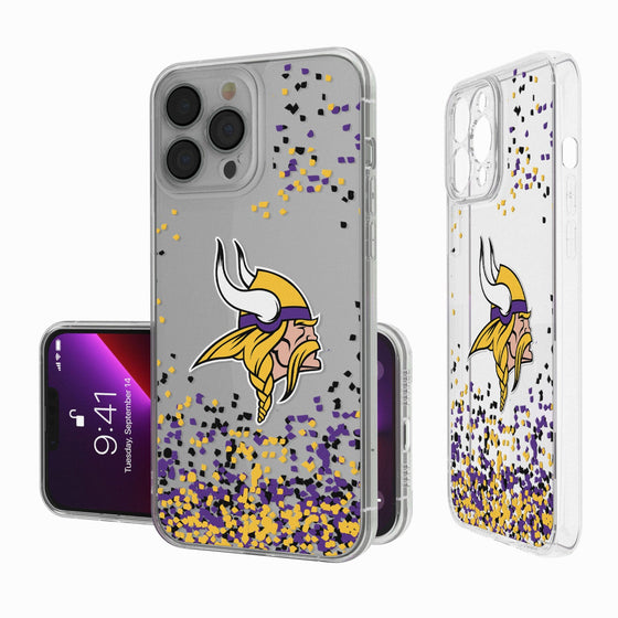 Minnesota Vikings Confetti Clear Case - 757 Sports Collectibles