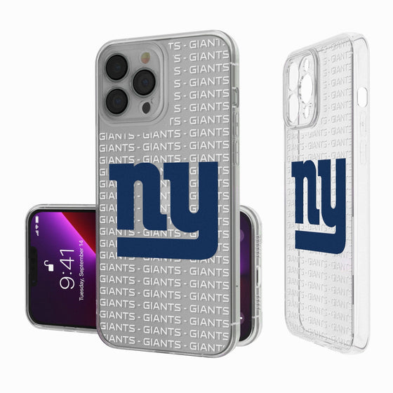New York Giants Blackletter Clear Case - 757 Sports Collectibles