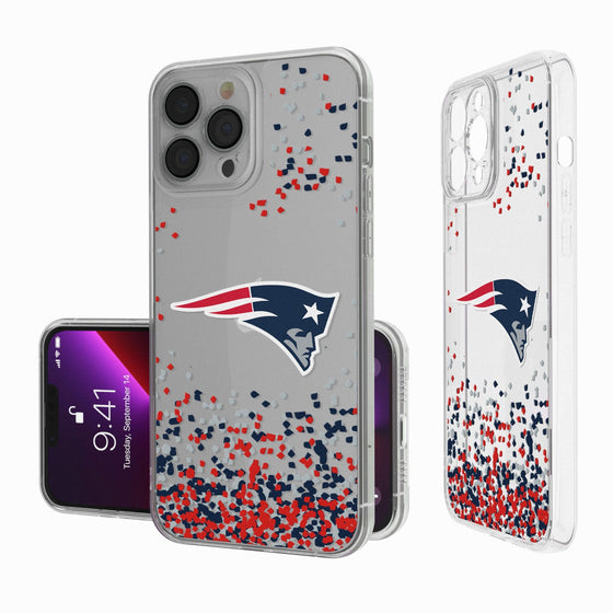 New England Patriots Confetti Clear Case - 757 Sports Collectibles