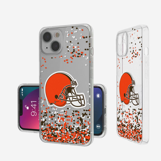 Cleveland Browns Confetti Clear Case - 757 Sports Collectibles