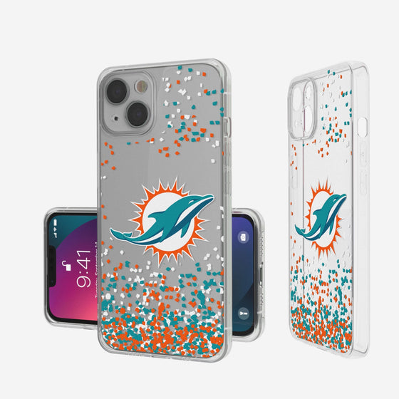 Miami Dolphins Confetti Clear Case - 757 Sports Collectibles