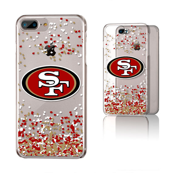 San Francisco 49ers Confetti Clear Case - 757 Sports Collectibles