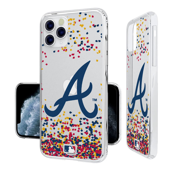 Atlanta Braves Confetti Clear Case - 757 Sports Collectibles