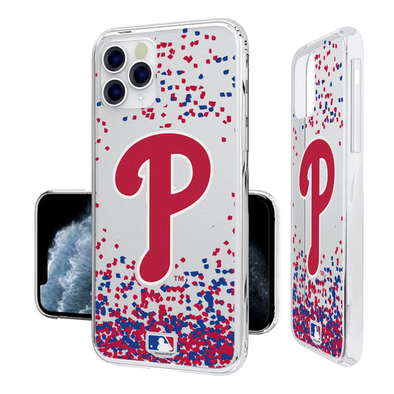 Philadelphia Phillies Confetti Clear Case - 757 Sports Collectibles