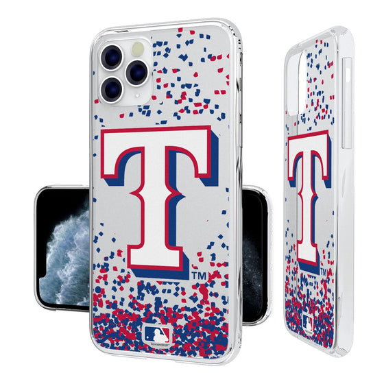 Texas Rangers Confetti Clear Case - 757 Sports Collectibles