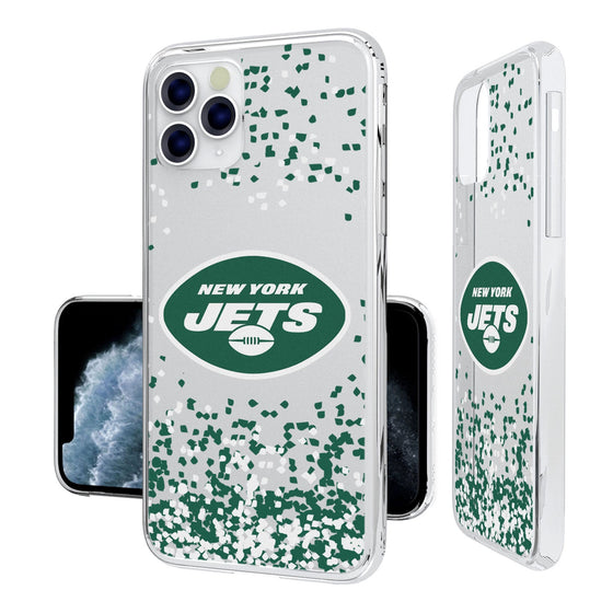 New York Jets Confetti Clear Case - 757 Sports Collectibles