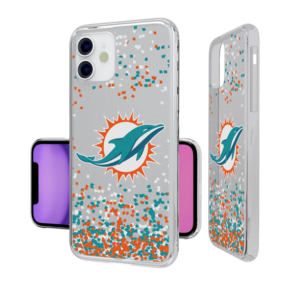 Miami Dolphins Confetti Clear Case - 757 Sports Collectibles