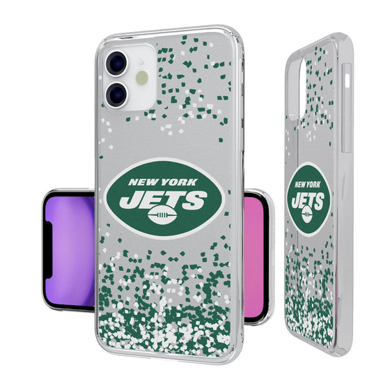 New York Jets Confetti Clear Case - 757 Sports Collectibles