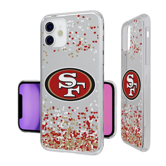 San Francisco 49ers Confetti Clear Case - 757 Sports Collectibles