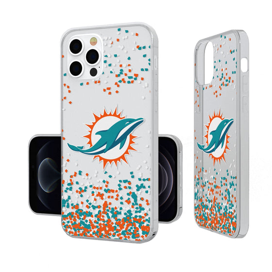 Miami Dolphins Confetti Clear Case - 757 Sports Collectibles