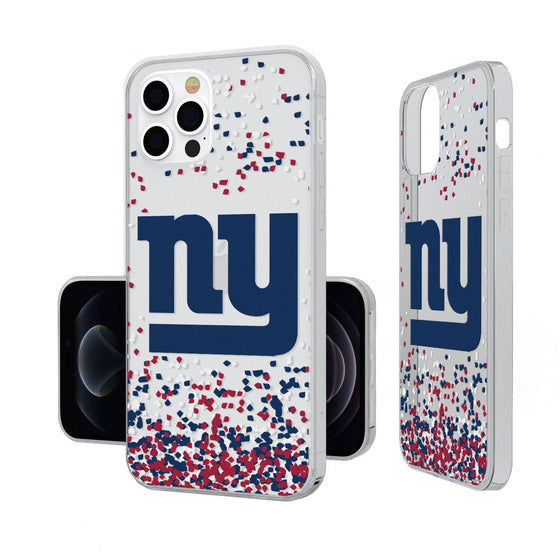 New York Giants Confetti Clear Case - 757 Sports Collectibles