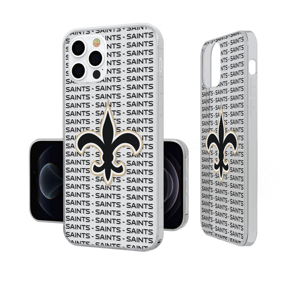 New Orleans Saints Blackletter Clear Case - 757 Sports Collectibles