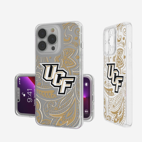 Central Florida Golden Knights Paisley Clear Case-0