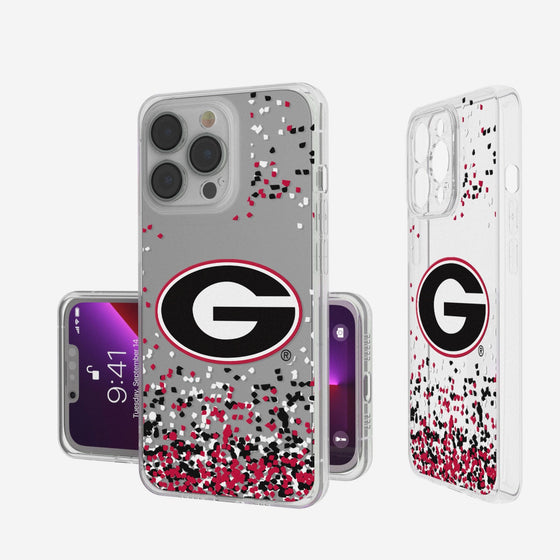 Georgia Bulldogs Confetti Clear Case-0