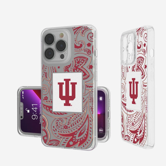 Indiana Hoosiers Paisley Clear Case-0