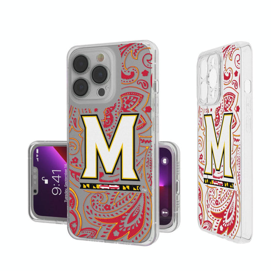 Maryland Terrapins Paisley Clear Case-0