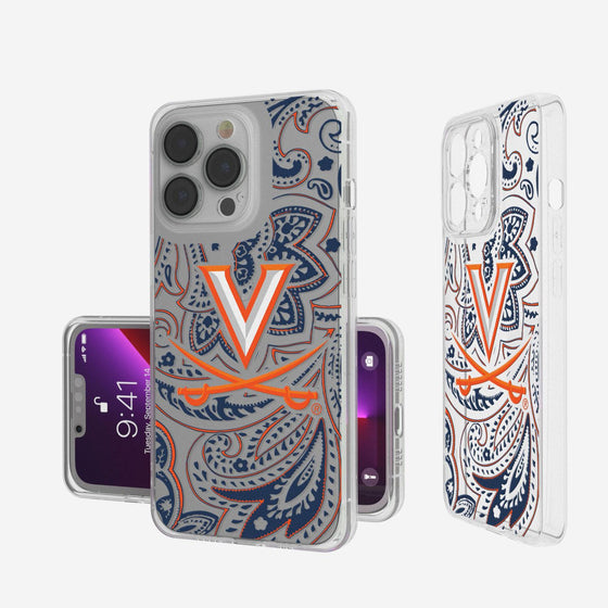 Virginia Cavaliers Paisley Clear Case-0