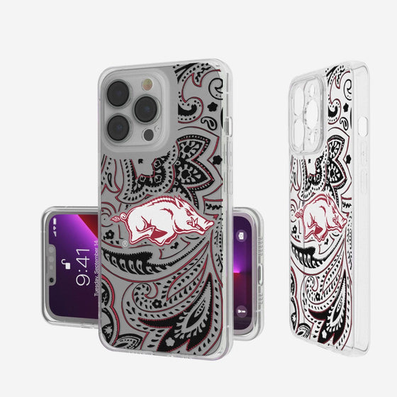 Arkansas Razorbacks Paisley Clear Case-0