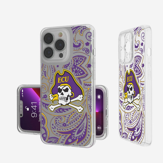 East Carolina Pirates Paisley Clear Case-0