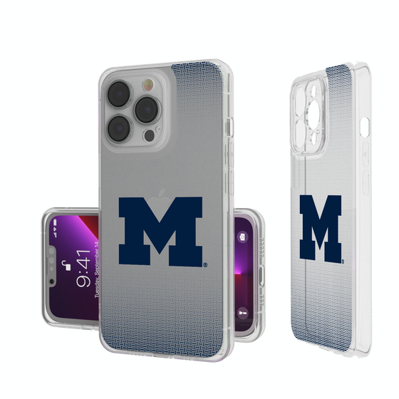 Michigan Wolverines Linen Clear Phone Case-0