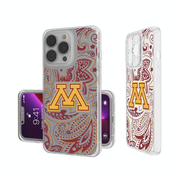 Minnesota Golden Gophers Paisley Clear Case-0