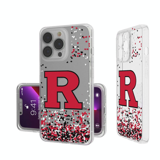 Rutgers Scarlet Knights Confetti Clear Case-0