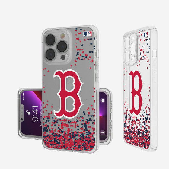 Boston Red Sox Confetti Clear Case - 757 Sports Collectibles