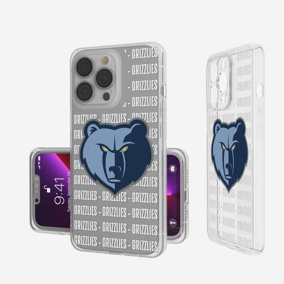 Memphis Grizzlies Blackletter Clear Case-0