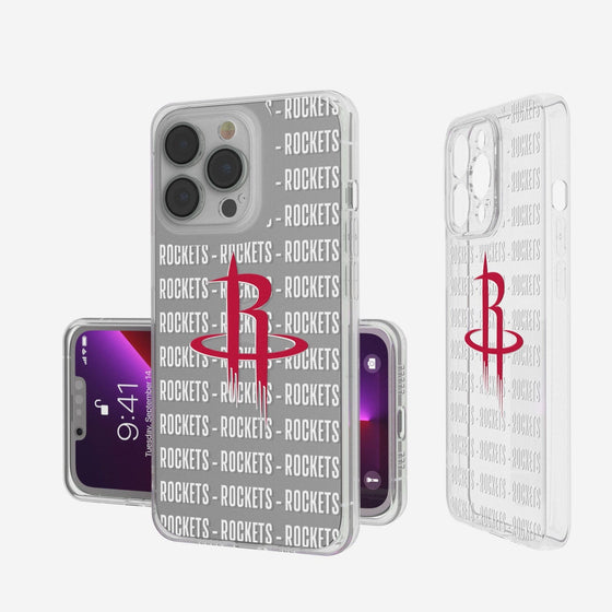 Houston Rockets Blackletter Clear Case-0