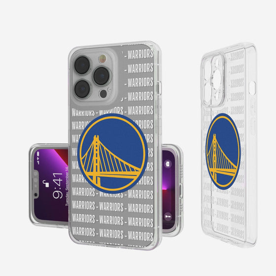 Golden State Warriors Blackletter Clear Case-0