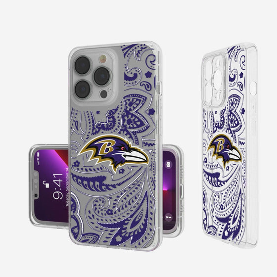 Baltimore Ravens Paisley Clear Case-0