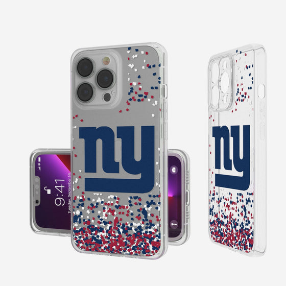 New York Giants Confetti Clear Case - 757 Sports Collectibles