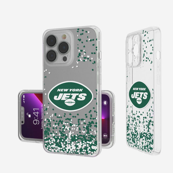 New York Jets Confetti Clear Case - 757 Sports Collectibles