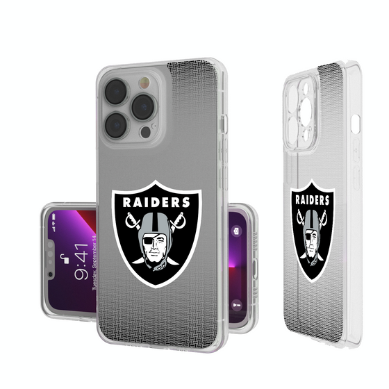 Las Vegas Raiders Linen Clear Phone Case-0