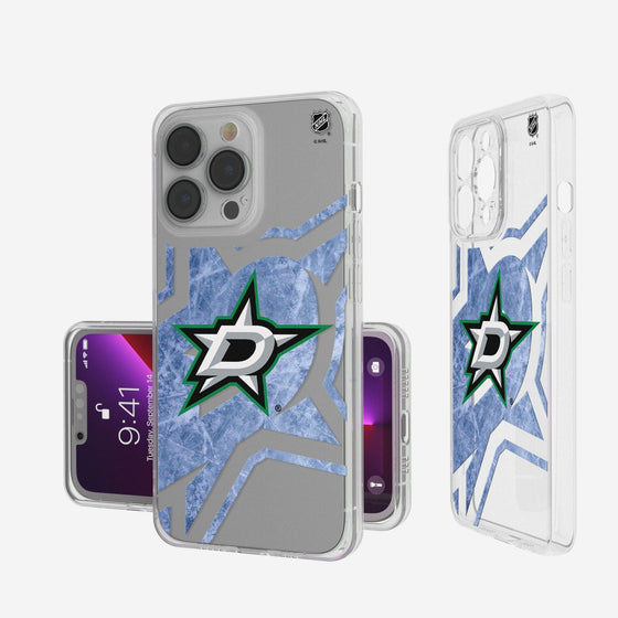 Dallas Stars Ice Tilt Clear Case-0