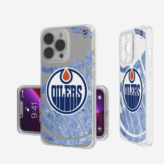 Edmonton Oilers Ice Tilt Clear Case-0