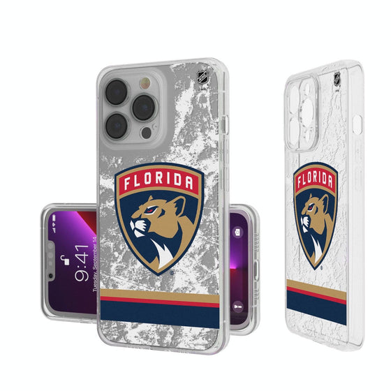 Florida Panthers Ice Stripe Clear Case-0