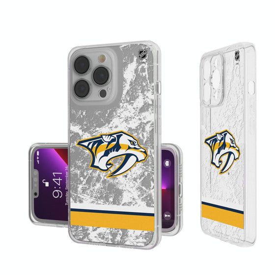 Nashville Predators Ice Stripe Clear Case-0