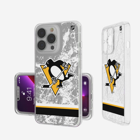 Pittsburgh Penguins Ice Stripe Clear Case-0