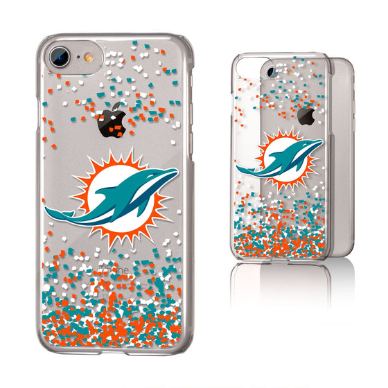 Miami Dolphins Confetti Clear Case - 757 Sports Collectibles