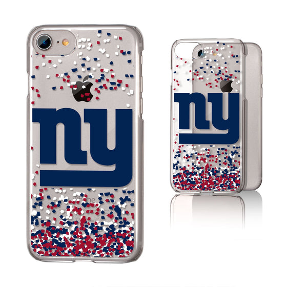 New York Giants Confetti Clear Case - 757 Sports Collectibles