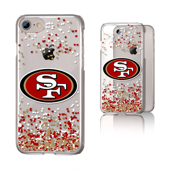 San Francisco 49ers Confetti Clear Case - 757 Sports Collectibles