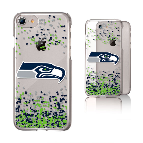 Seattle Seahawks Confetti Clear Case - 757 Sports Collectibles
