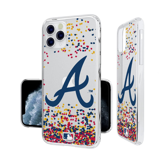 Atlanta Braves Confetti Clear Case - 757 Sports Collectibles