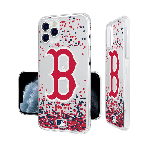 Boston Red Sox Confetti Clear Case - 757 Sports Collectibles