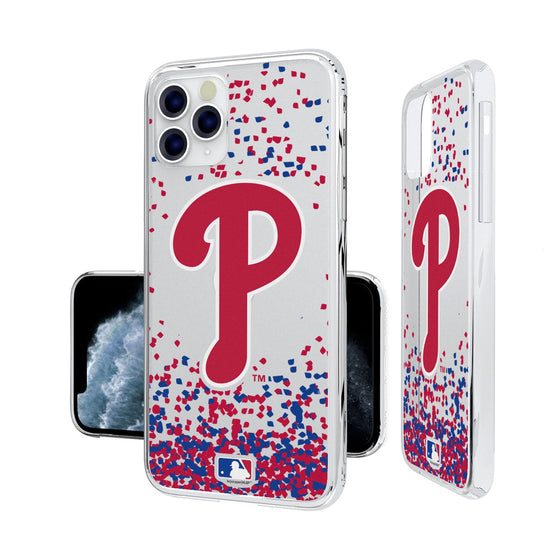 Philadelphia Phillies Confetti Clear Case - 757 Sports Collectibles