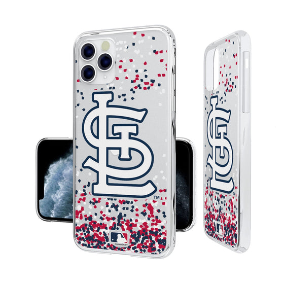 St Louis Cardinals Confetti Clear Case - 757 Sports Collectibles