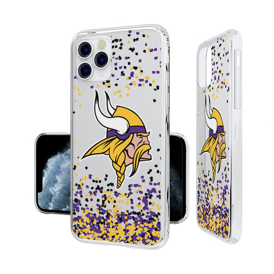 Minnesota Vikings Confetti Clear Case - 757 Sports Collectibles